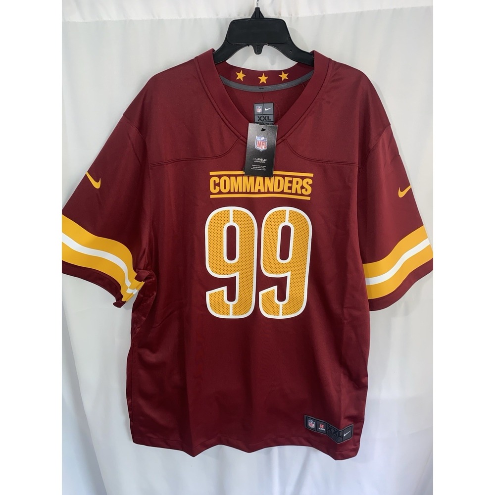 NWT‎ Chase Young Washington Commanders Nike On Field Game Jersey Burgundy XXL